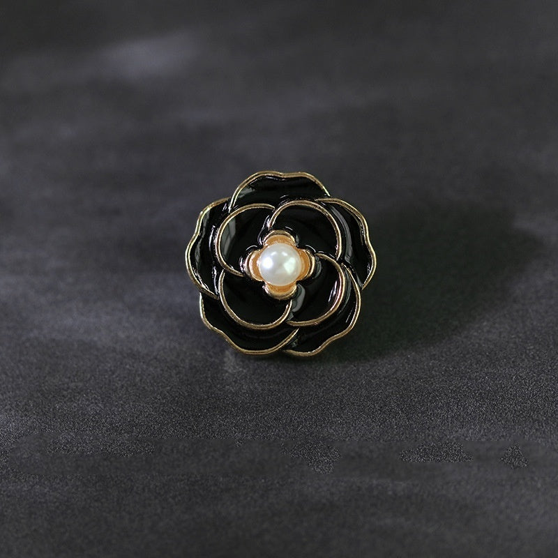 Retro Style Metal Flower-shaped Decorative Buttons