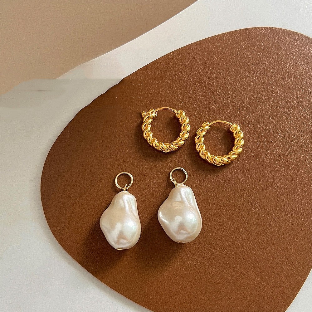 Irregular Pearl Earrings Jewelry Girl