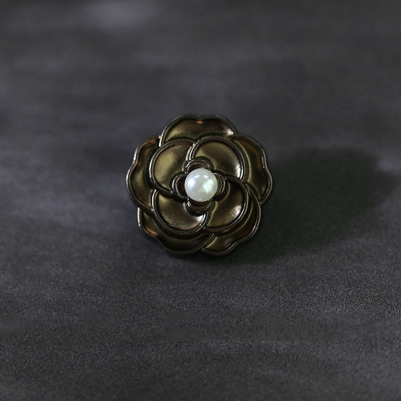 Retro Style Metal Flower-shaped Decorative Buttons