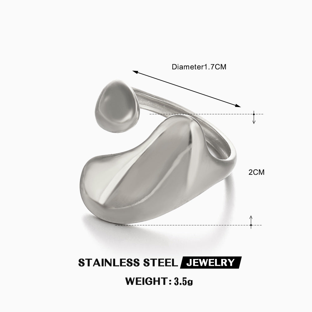 Stainless Steel Shaped Ring Hip Hop