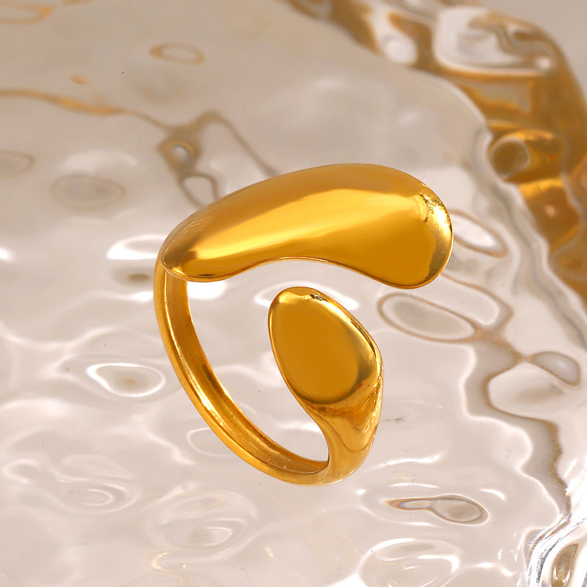 Stainless Steel Shaped Ring Hip Hop