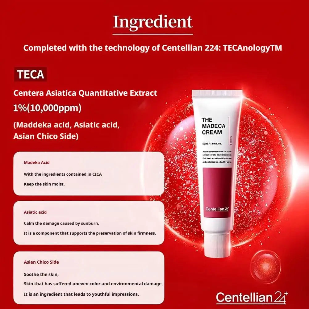 Centellian 24 Moisturizing Brightening Repair Cream Long-lasting Hydrating Gentle Portable Design With Elastin Essence Skin Care