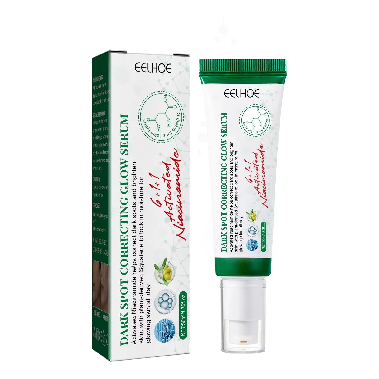 Dark Spot Correcting Glow Serum Fade Pigment Freckle Melasma Melanin Improves Dull Skin Facial Whitening Brightening Essence