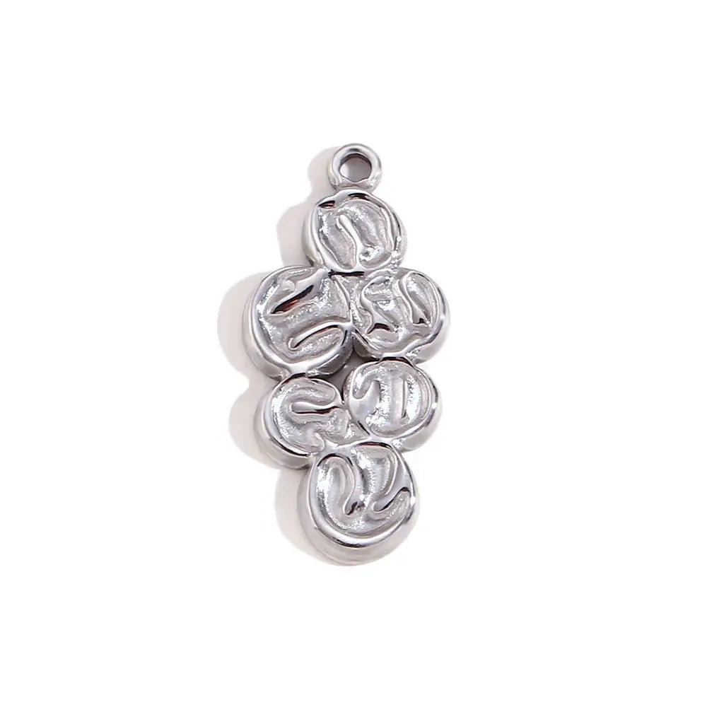 Face Sun Oval Cross Sunflower Relief Long Eyelashes Sparkling Eyes A Rose Round Pendant 316L Stainless Steel Silver Color