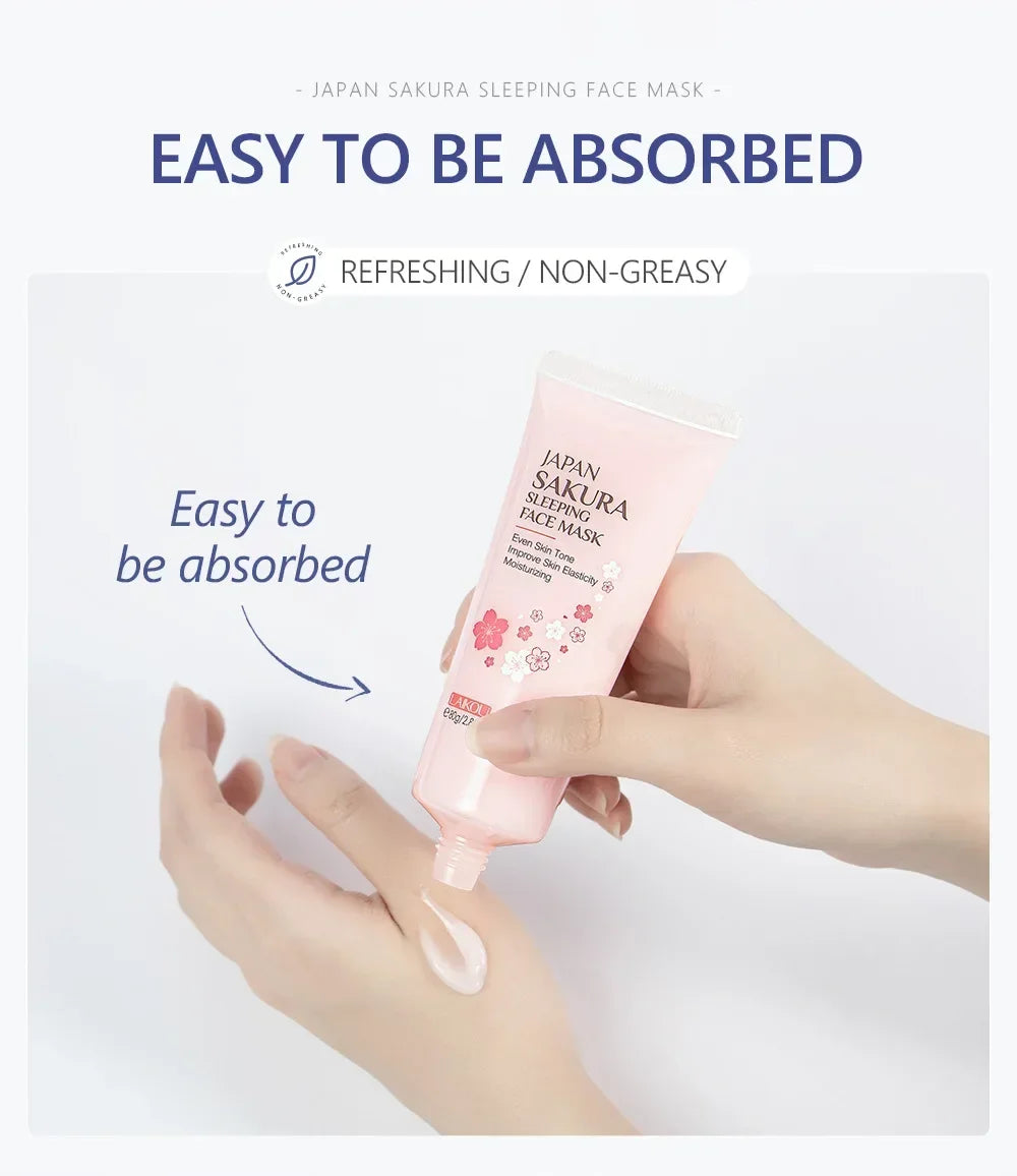 LAIKOU Moisturizing Facial Mask Hydrating Sleeping Face Sheet Masks Repairing & Nourishing Night Face Mask Skin Care 80g