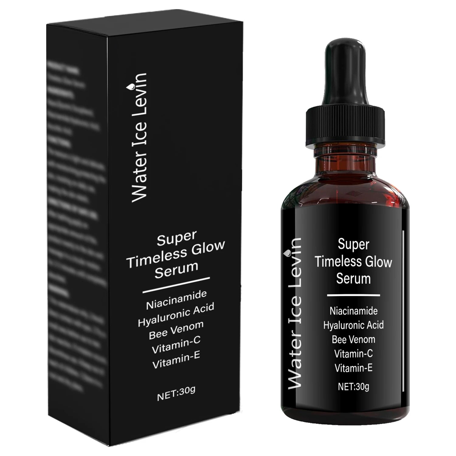 Timeless Glow Serum—Powered by Niacinamide, Hyaluronic Acid, Bee Venom Vitamin C+E Brightens, Repairs, Rejuvenates.