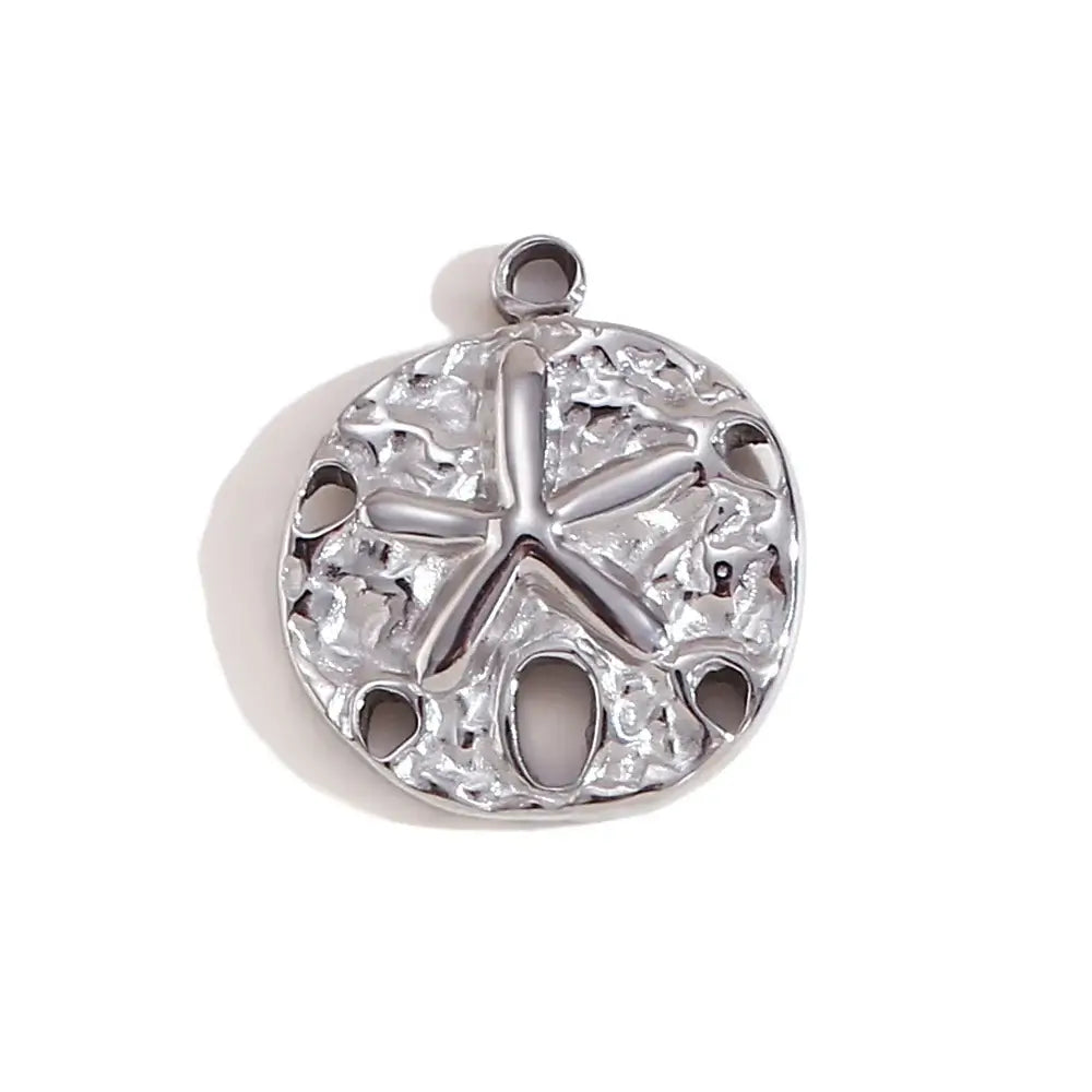 Face Sun Oval Cross Sunflower Relief Long Eyelashes Sparkling Eyes A Rose Round Pendant 316L Stainless Steel Silver Color