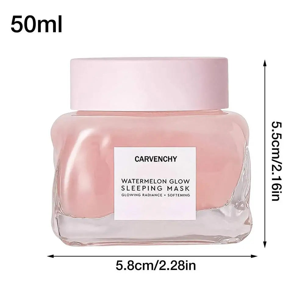 Watermelon Sleeping Mask Softening Face Moisturizer Oily Skin Hydrating Overnight With Hyaluronic Acid Skin Care Or Face Cream