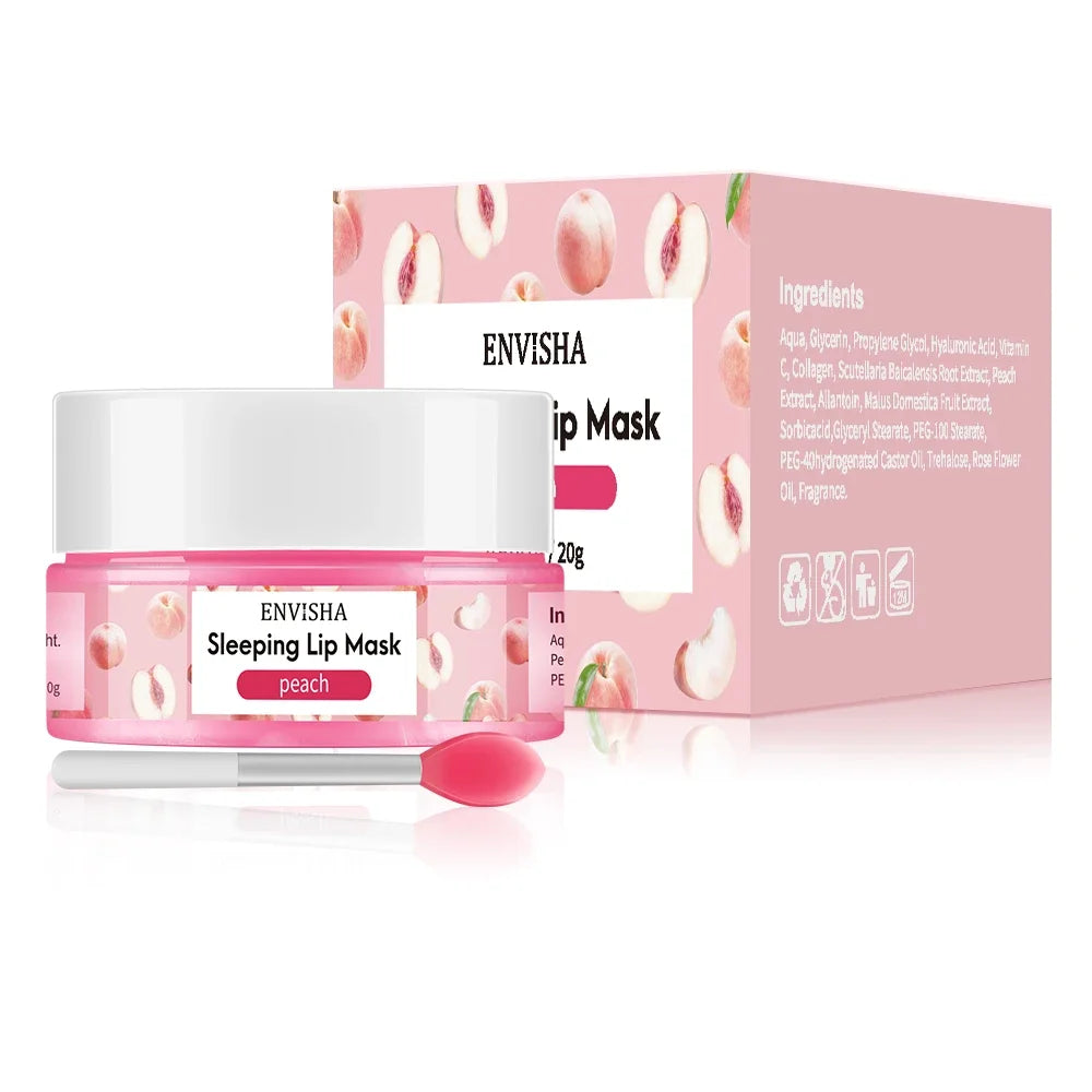 ENVISHA Watermelon Lip Sleep Mask Night Sleeping Maintenance Moisturizing Fade Lines Nourishing Balm Skin Care Beauty Health 20g
