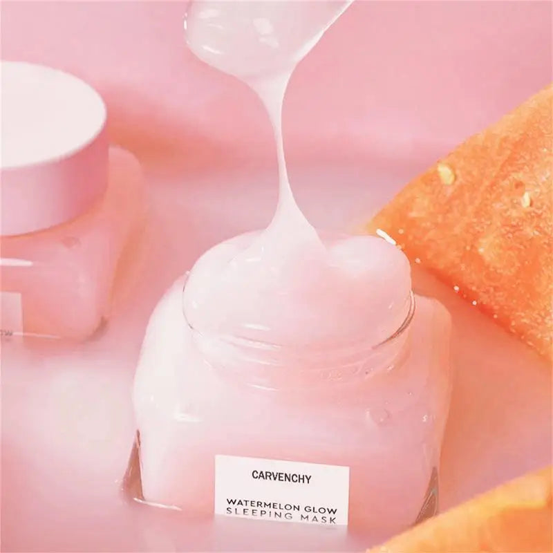 Watermelon Sleeping Mask Softening Face Moisturizer Oily Skin Hydrating Overnight With Hyaluronic Acid Skin Care Or Face Cream