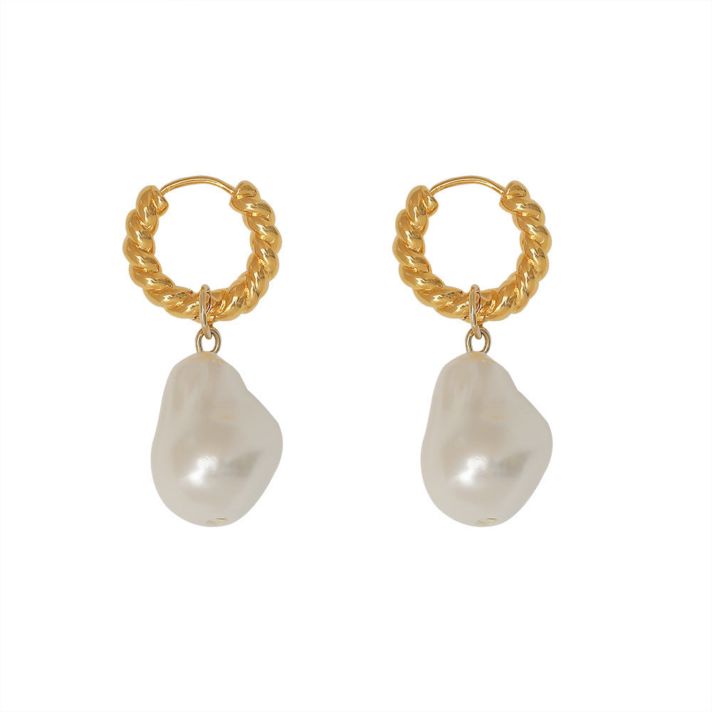 Irregular Pearl Earrings Jewelry Girl