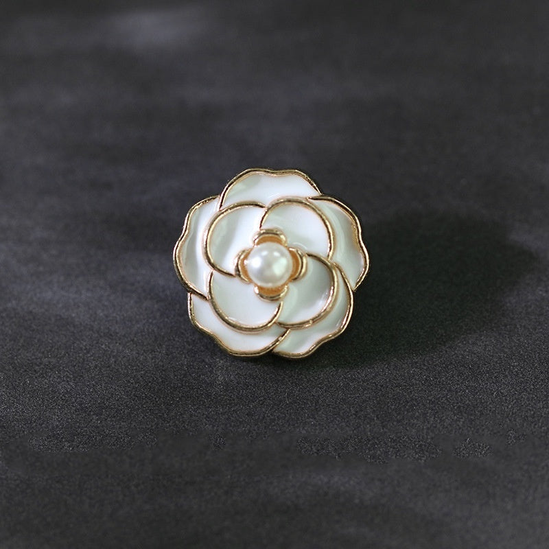 Retro Style Metal Flower-shaped Decorative Buttons