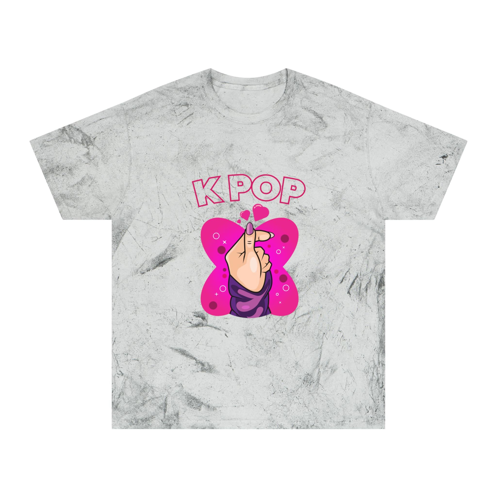 I Love K-Pop Unisex Color Blast T-Shirt, Trendy & Vibrant, Perfect for K-Pop Fans, Comfortable and Stylish Gift for Music Lovers