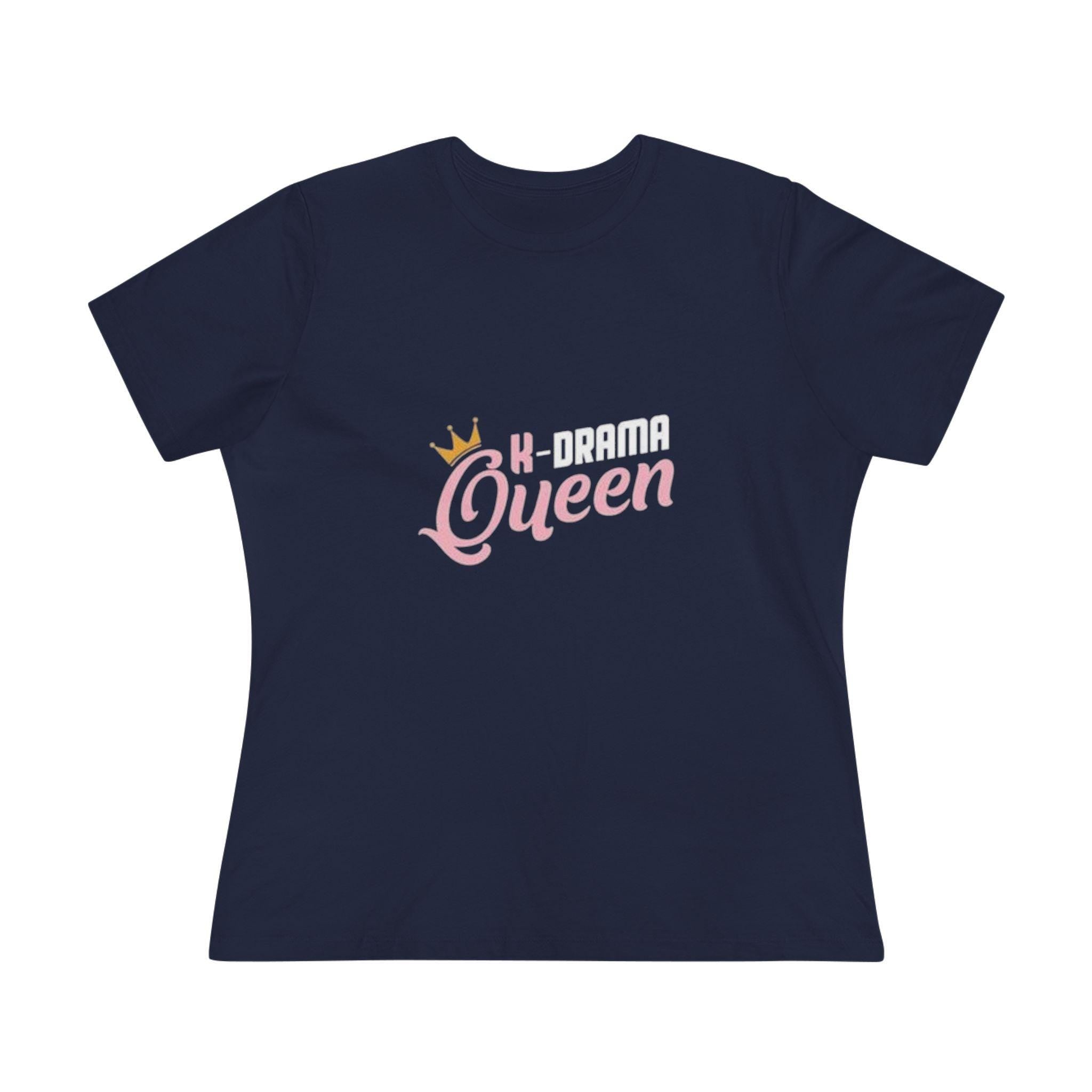 K-Drama Queen Womens Cotton Tee, Stylish & Comfortable, Perfect for K-Drama Fans, Trendy Gift for Drama Lovers, Casual Wear Tee
