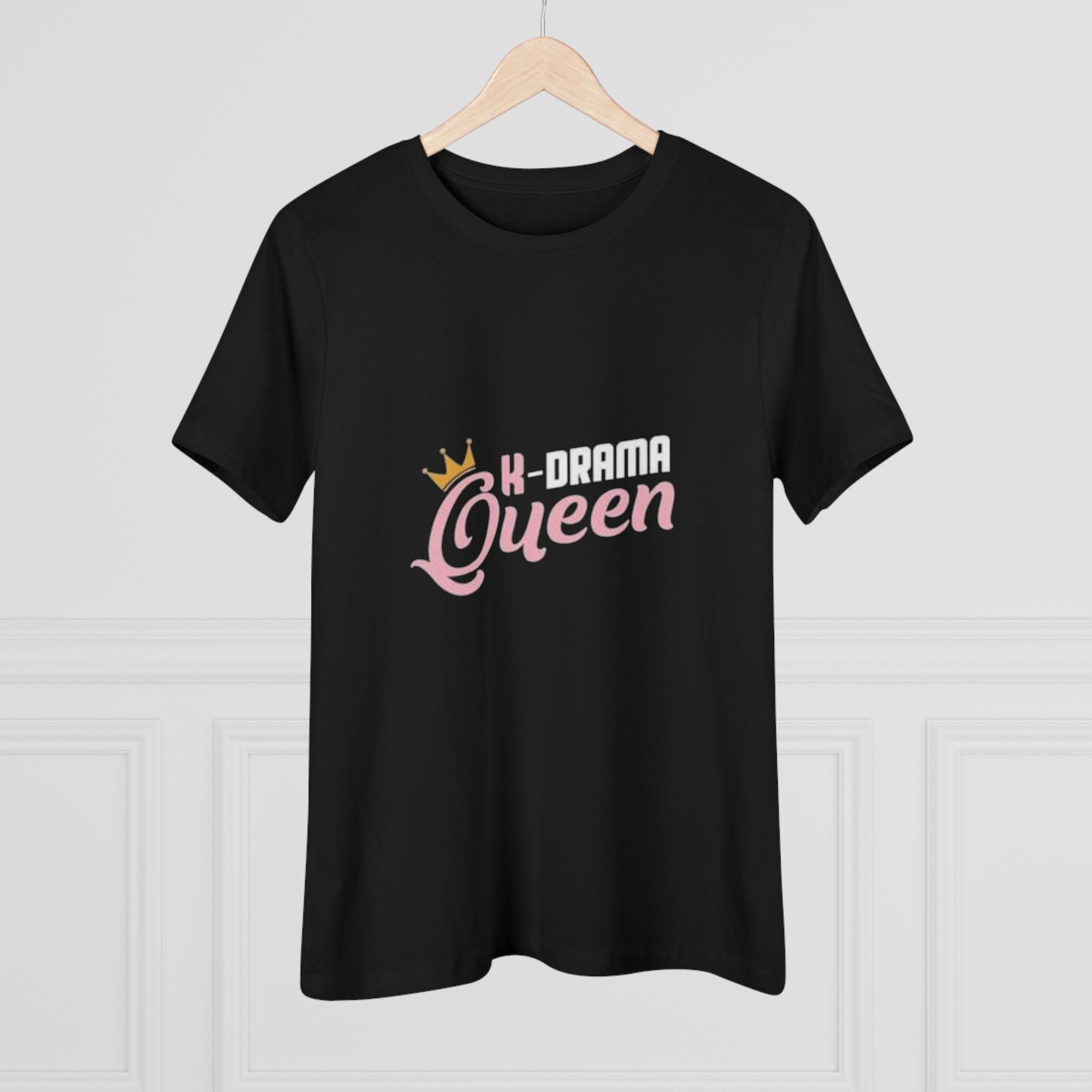 K-Drama Queen Womens Cotton Tee, Stylish & Comfortable, Perfect for K-Drama Fans, Trendy Gift for Drama Lovers, Casual Wear Tee