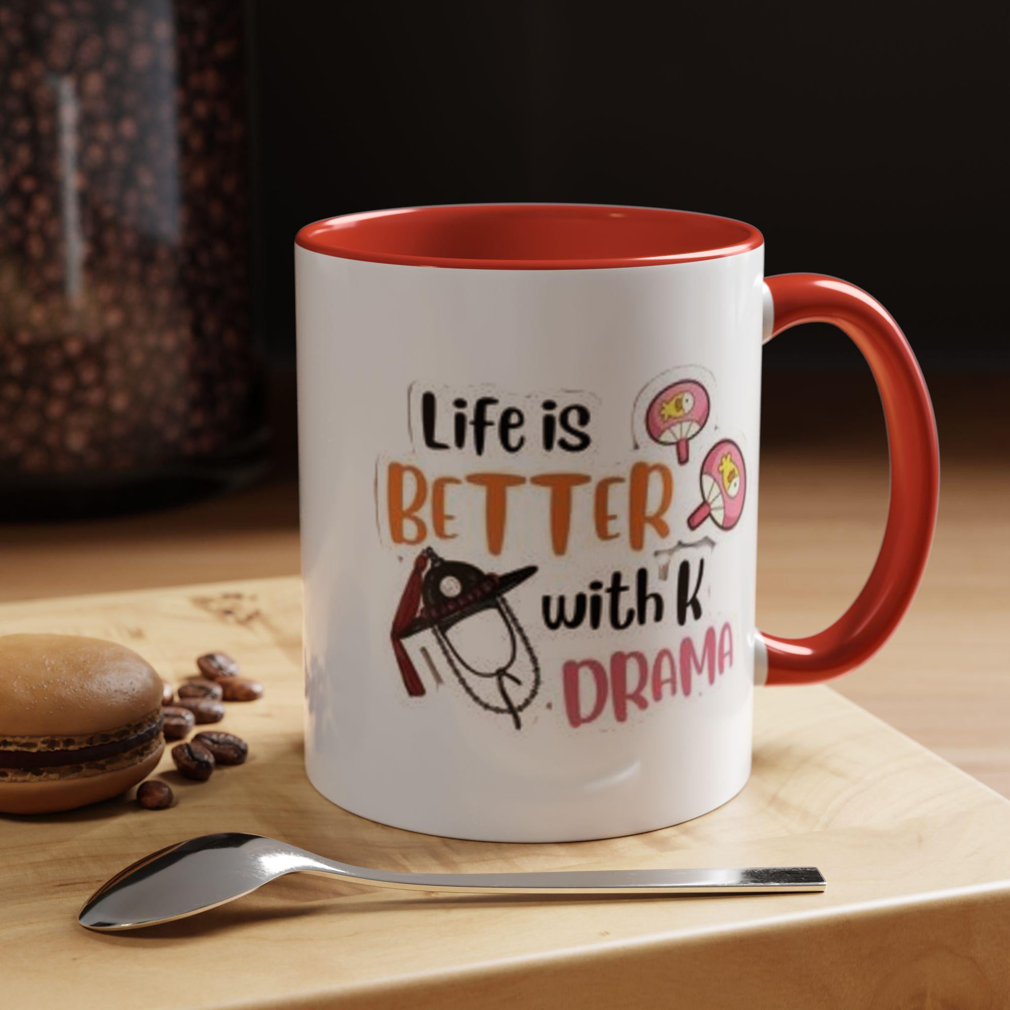 Life Is Better with K-Drama Mug, Korean Drama Coffee Mug, Kpop Lovers Cup, K Drama Fans Gift, Korean Cup, South Korea Mug, Kdrama Addict Mug