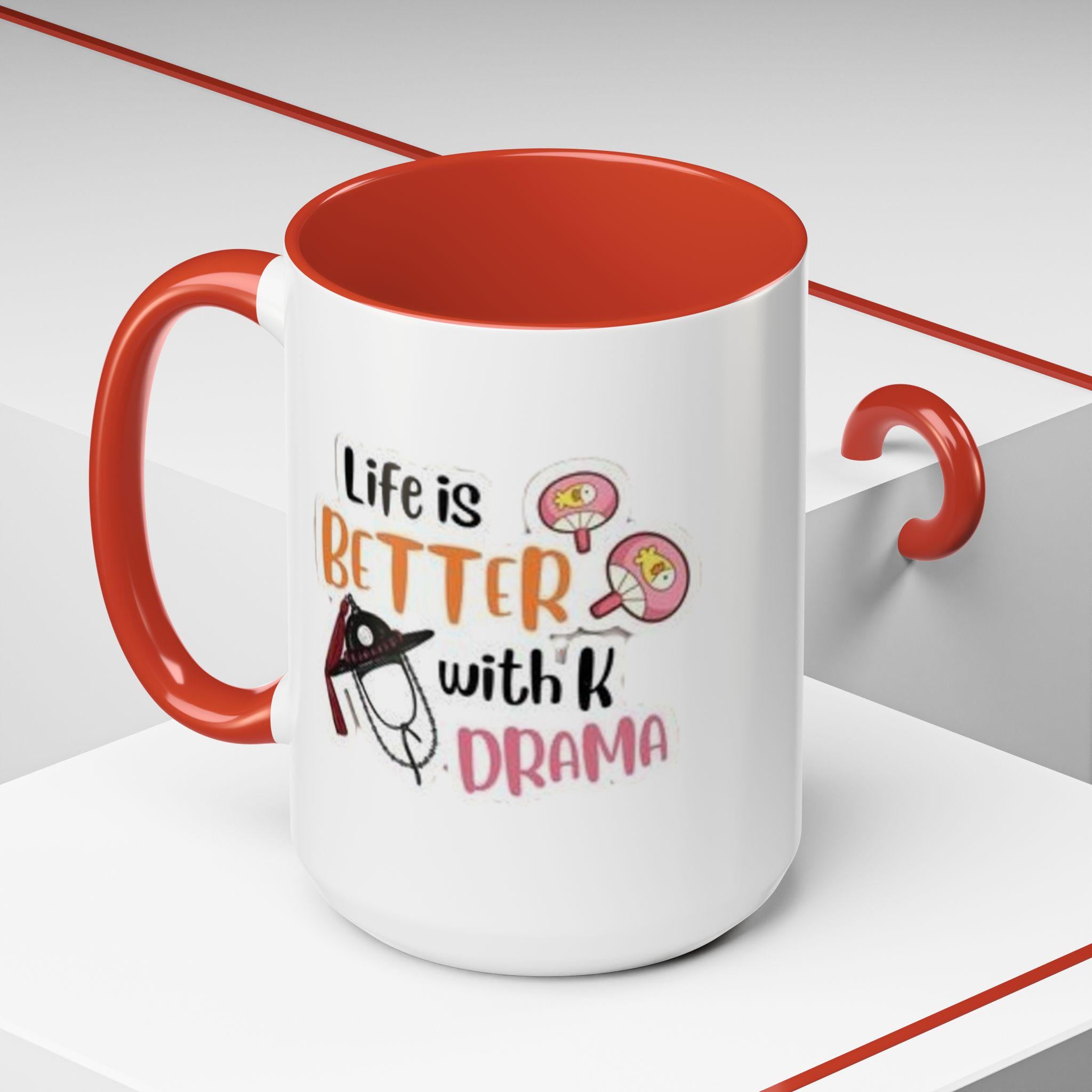 Life Is Better with K-Drama Mug, Korean Drama Coffee Mug, Kpop Lovers Cup, K Drama Fans Gift, Korean Cup, South Korea Mug, Kdrama Addict Mug