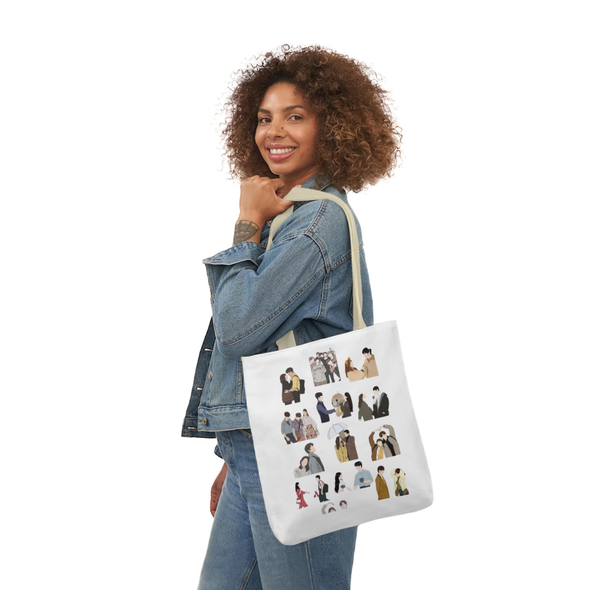 K-Drama Cotton Canvas Tote Bag, Korean Drama Tote Bag, Kdrama Tote Bag, Korean Aesthetic Tote Bag, Korean Drama Gifts, Kdrama Merch Tote Bag