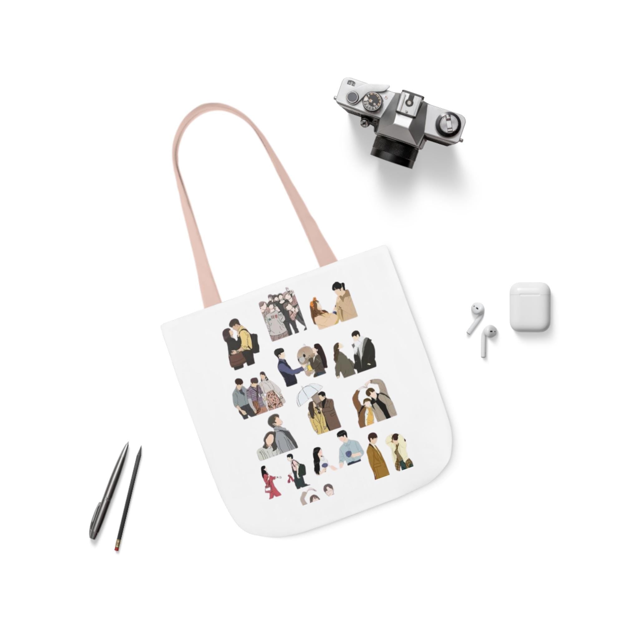 K-Drama Cotton Canvas Tote Bag, Korean Drama Tote Bag, Kdrama Tote Bag, Korean Aesthetic Tote Bag, Korean Drama Gifts, Kdrama Merch Tote Bag