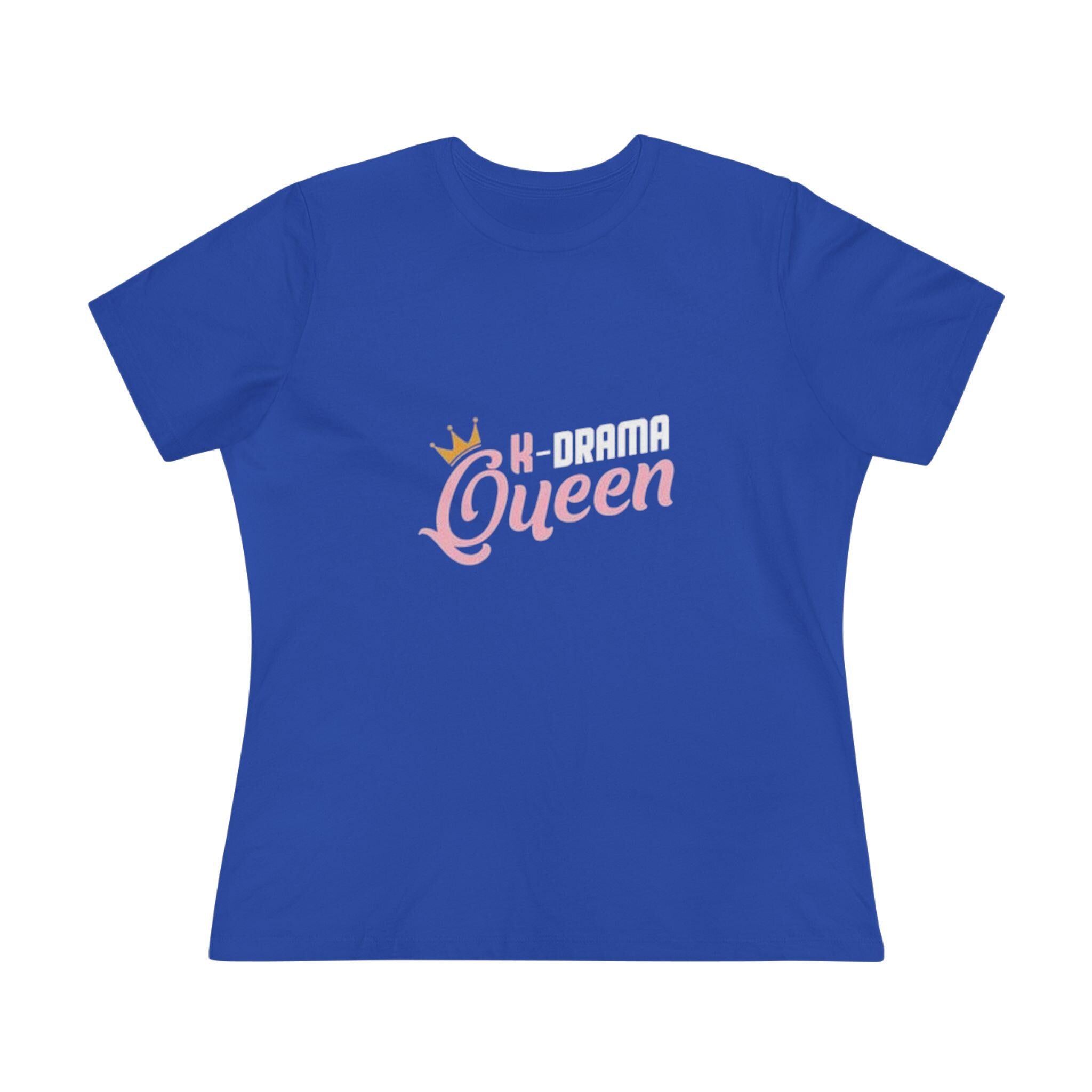K-Drama Queen Womens Cotton Tee, Stylish & Comfortable, Perfect for K-Drama Fans, Trendy Gift for Drama Lovers, Casual Wear Tee