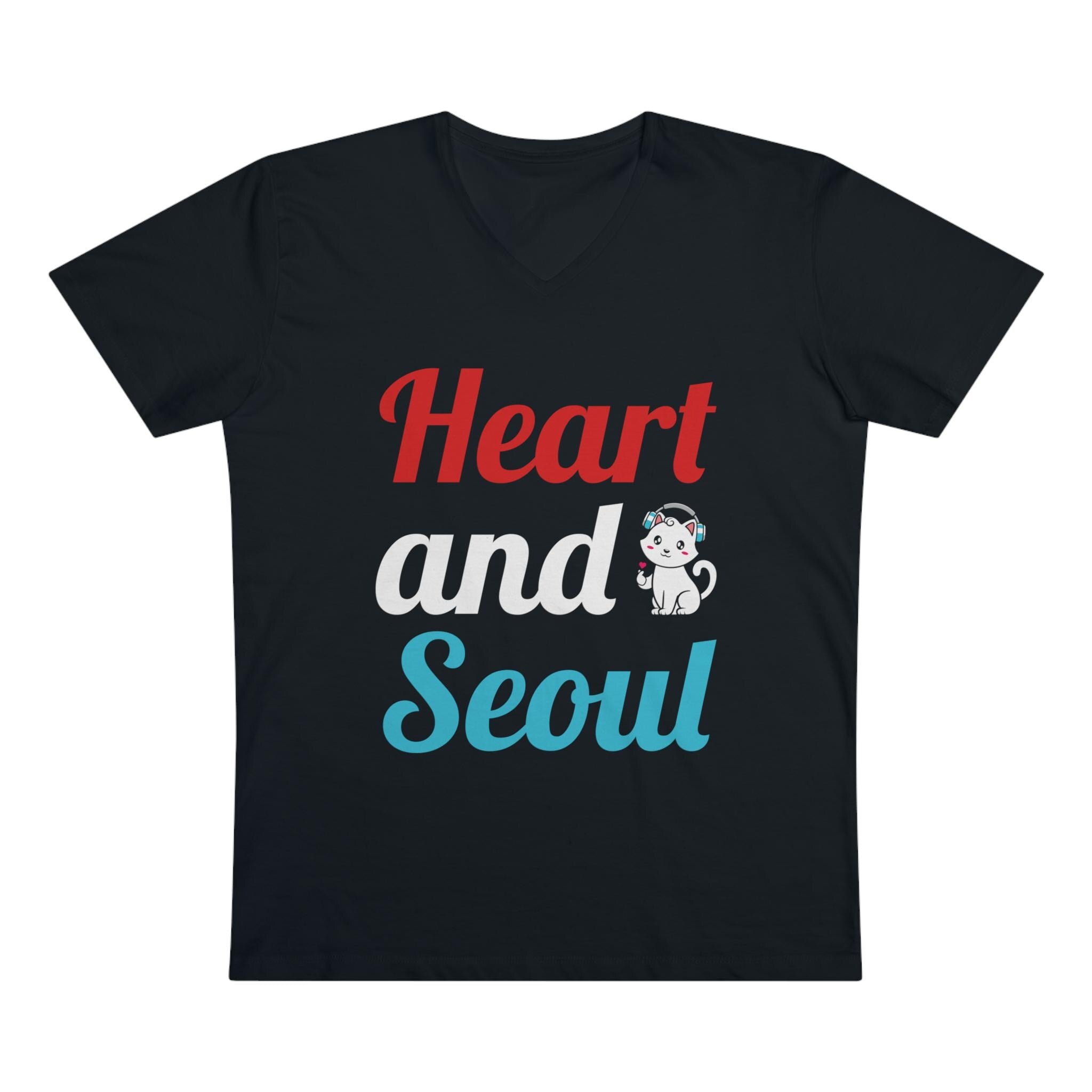 Heart and Soul Men Presenter V-Neck - Camisa estilosa com decote em V para homens, top casual confortável para o dia a dia