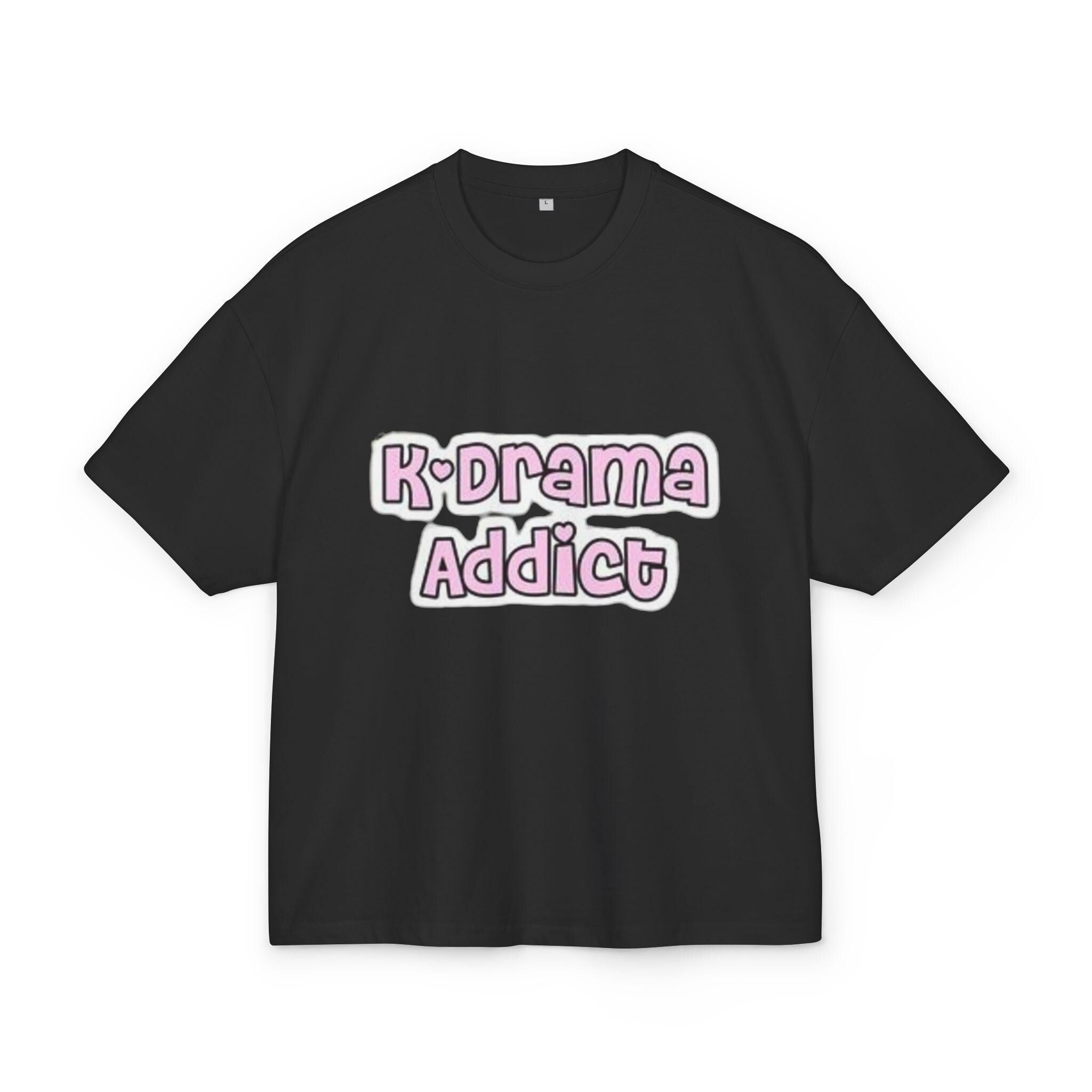 K-Drama Addict Unisex Ultra Heavy Cotton Box Tee, Comfortable & Stylish, Perfect for K-Drama Fans, Trendy Gift for Drama Lovers