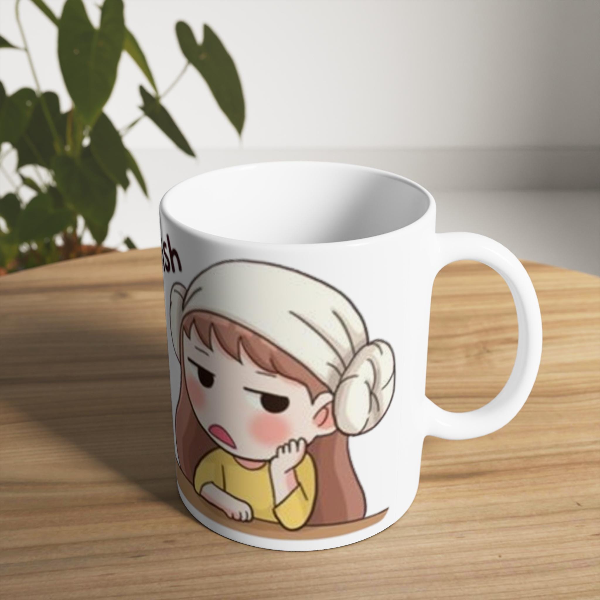 Aish Baby K-Drama C-Drama Mug  Cute Design for Drama Fans, Fun Expression Mug for K-Drama & C-Drama Lovers, Perfect Gift for Coffee Lovers