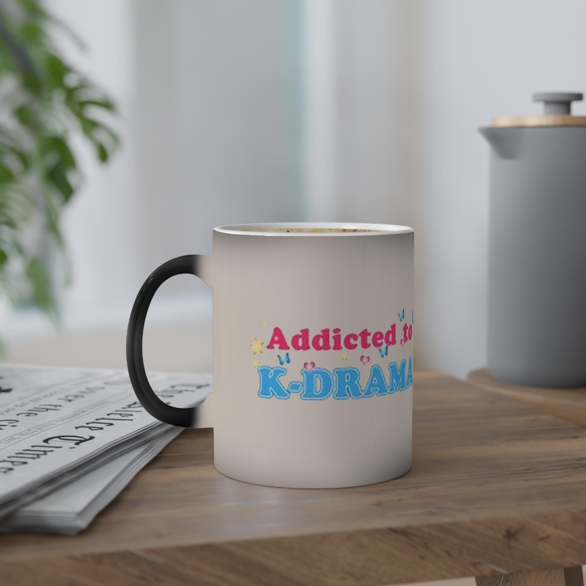 Addicted to K-Drama Mug, K-Drama Fan Mug, Korean Drama Coffee Mug, Kdrama Lover Mug, Korean Cup Gift, South Korea Mug, Kpop Lover Coffee Cup