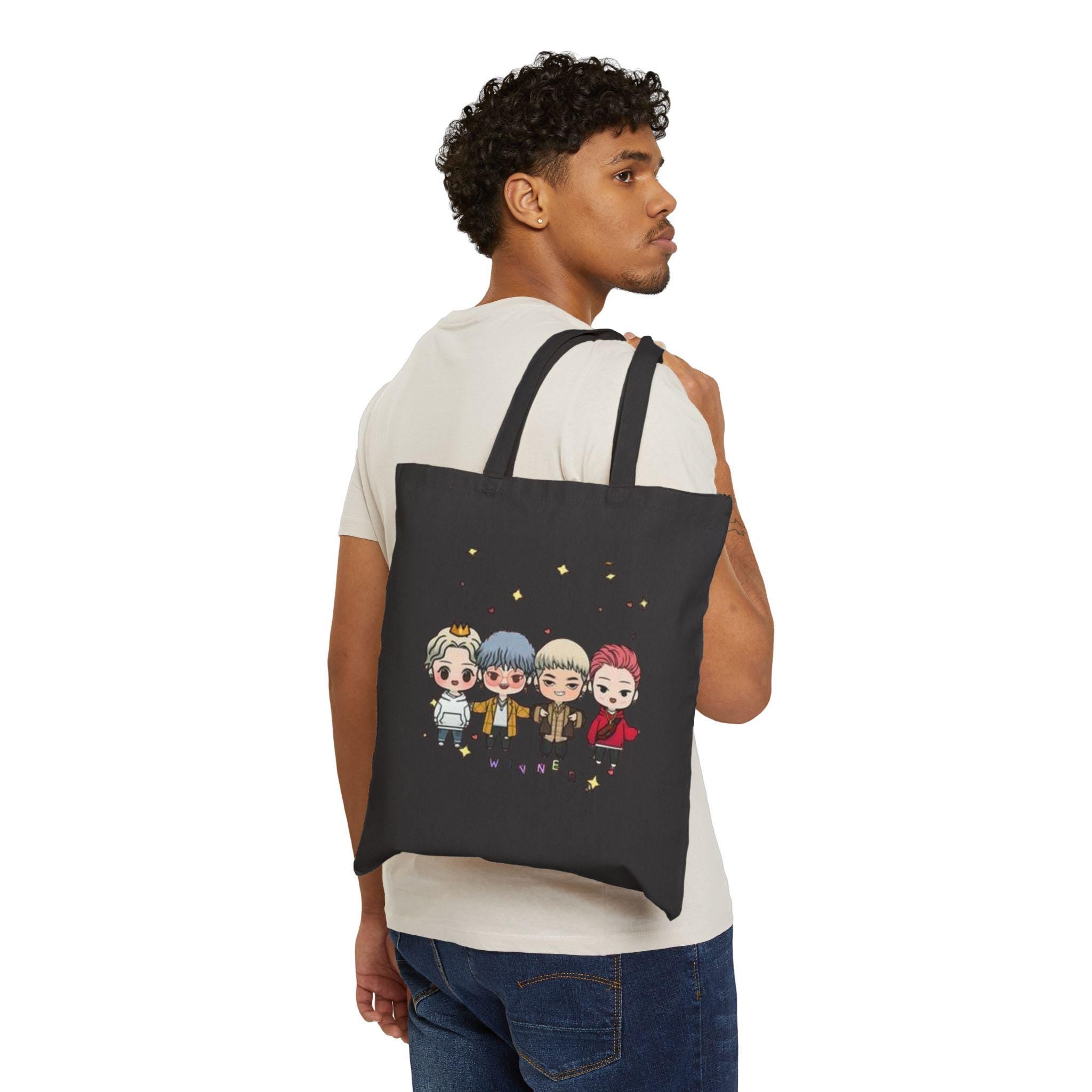 K-Drama Baby Design Cotton Canvas Tote Bag, Korean Drama Tote Bag, Kdrama Tote Bag, Korean Aesthetic Tote, Kdrama Merch, Korean Drama Gifts
