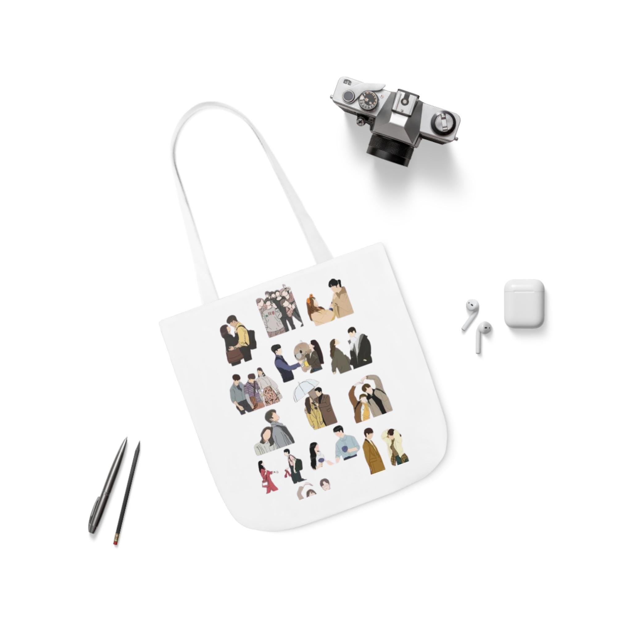 K-Drama Cotton Canvas Tote Bag, Korean Drama Tote Bag, Kdrama Tote Bag, Korean Aesthetic Tote Bag, Korean Drama Gifts, Kdrama Merch Tote Bag