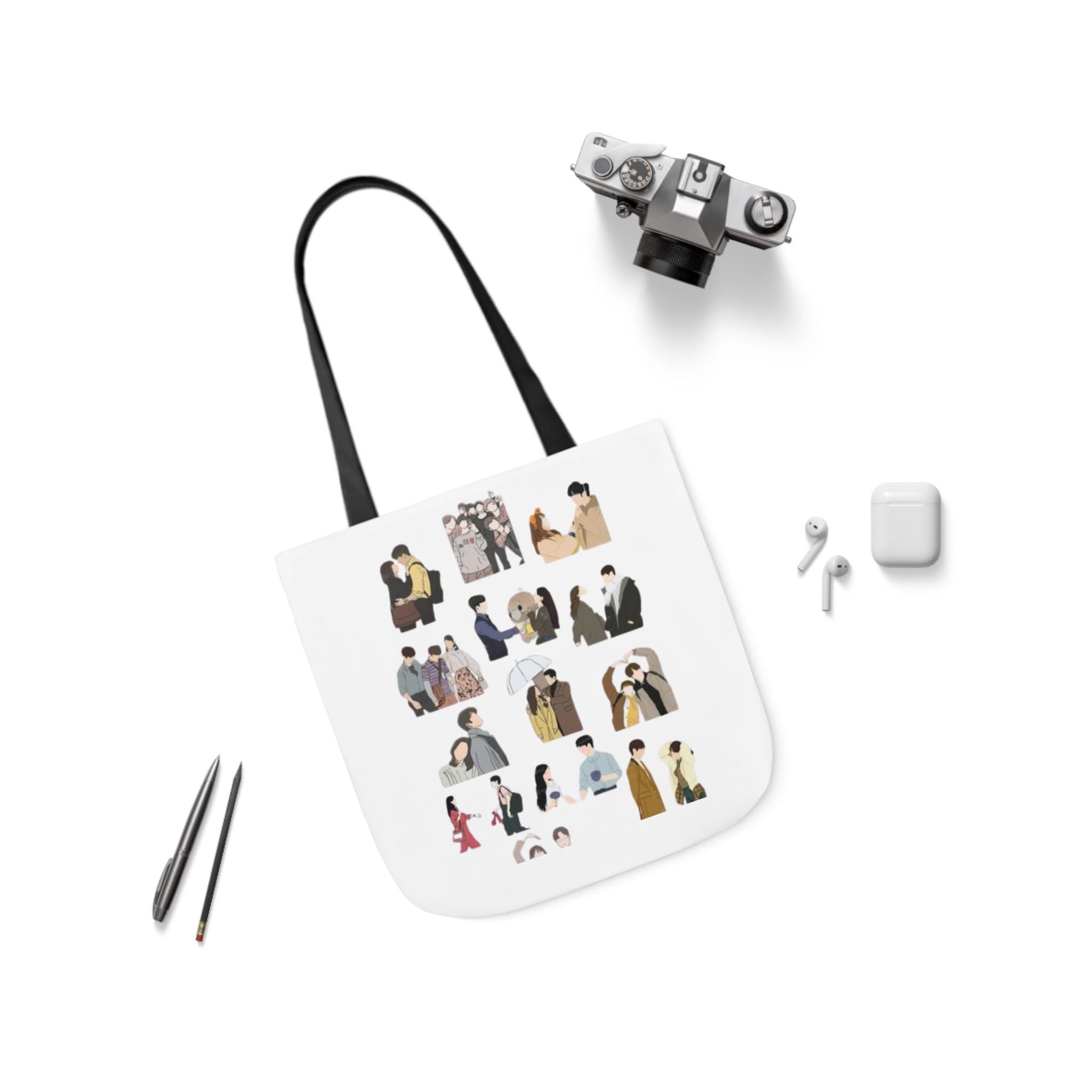 K-Drama Cotton Canvas Tote Bag, Korean Drama Tote Bag, Kdrama Tote Bag, Korean Aesthetic Tote Bag, Korean Drama Gifts, Kdrama Merch Tote Bag