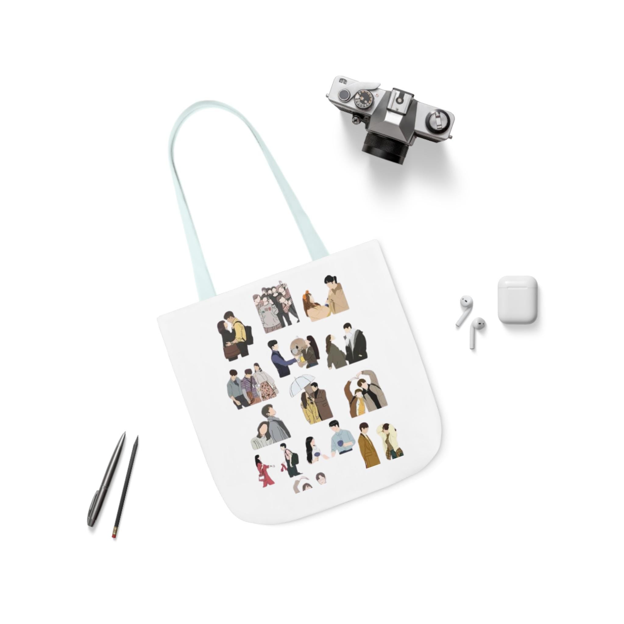 K-Drama Cotton Canvas Tote Bag, Korean Drama Tote Bag, Kdrama Tote Bag, Korean Aesthetic Tote Bag, Korean Drama Gifts, Kdrama Merch Tote Bag