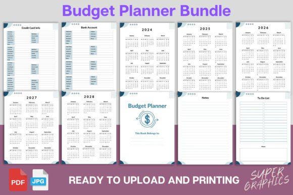 Budget planner, Finance Planner, Weekly Budget, Monthly Budget, Yearly Planner