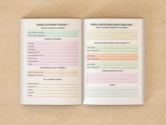 Mom Planner, Daily Planner, Meal Planner, Budget and Expense Tracker