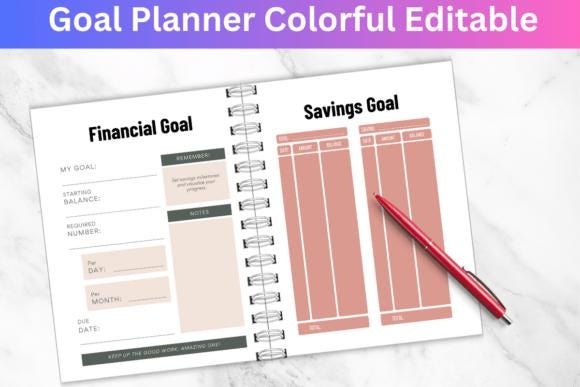 Goal Planner, Digital Planner, Daily Planner, Weekly Planner, Monthly Planner