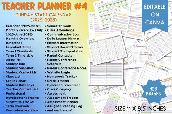 Teacher Planner, Class Planner