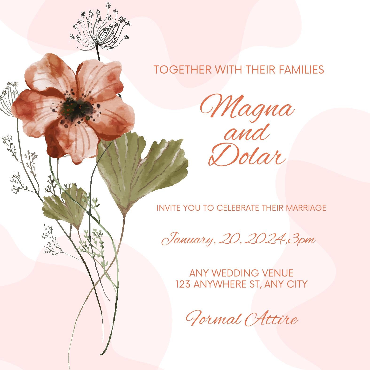 Wedding Invitation Templates, Printable Wedding Invite
