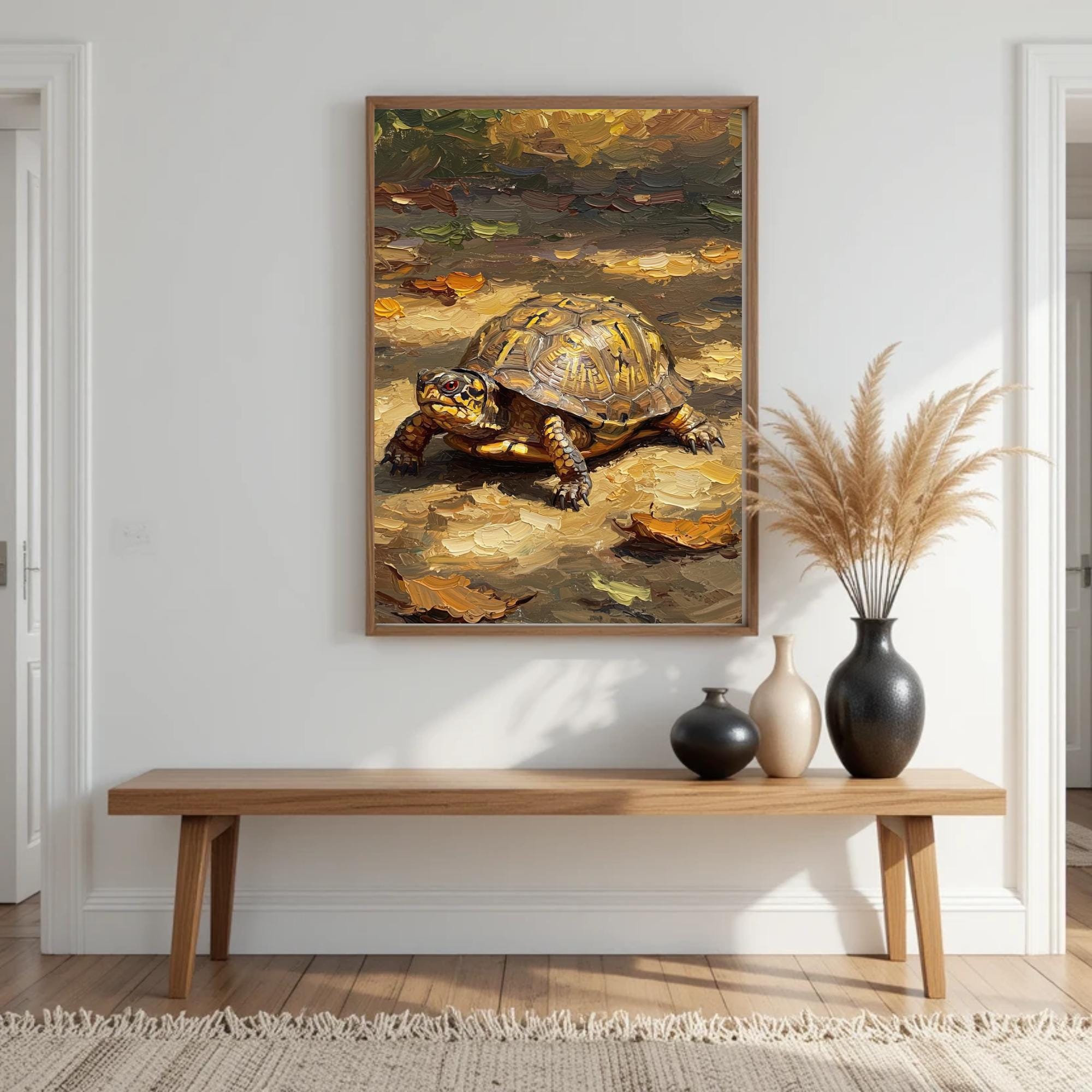 Box Turtle Printable Wall Art, Cute Box Turtle Wall Art Printable, Printable Box Turtle Art