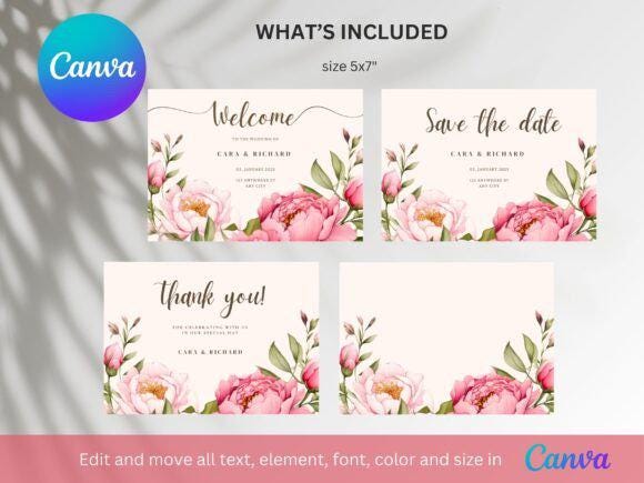 Wedding Invite Template, Digital Wedding