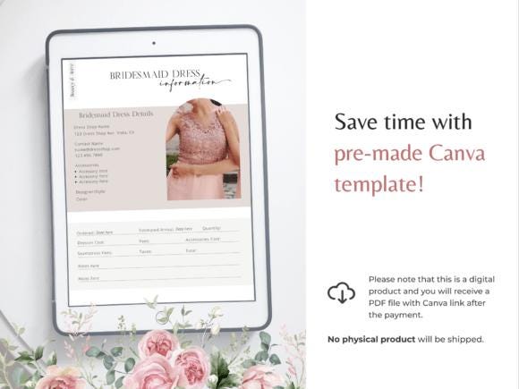 Wedding Planner, bridal planner, Editable Wedding Invitation, Modern Invite Suite, Elegant Printable Details Set, Instant Download
