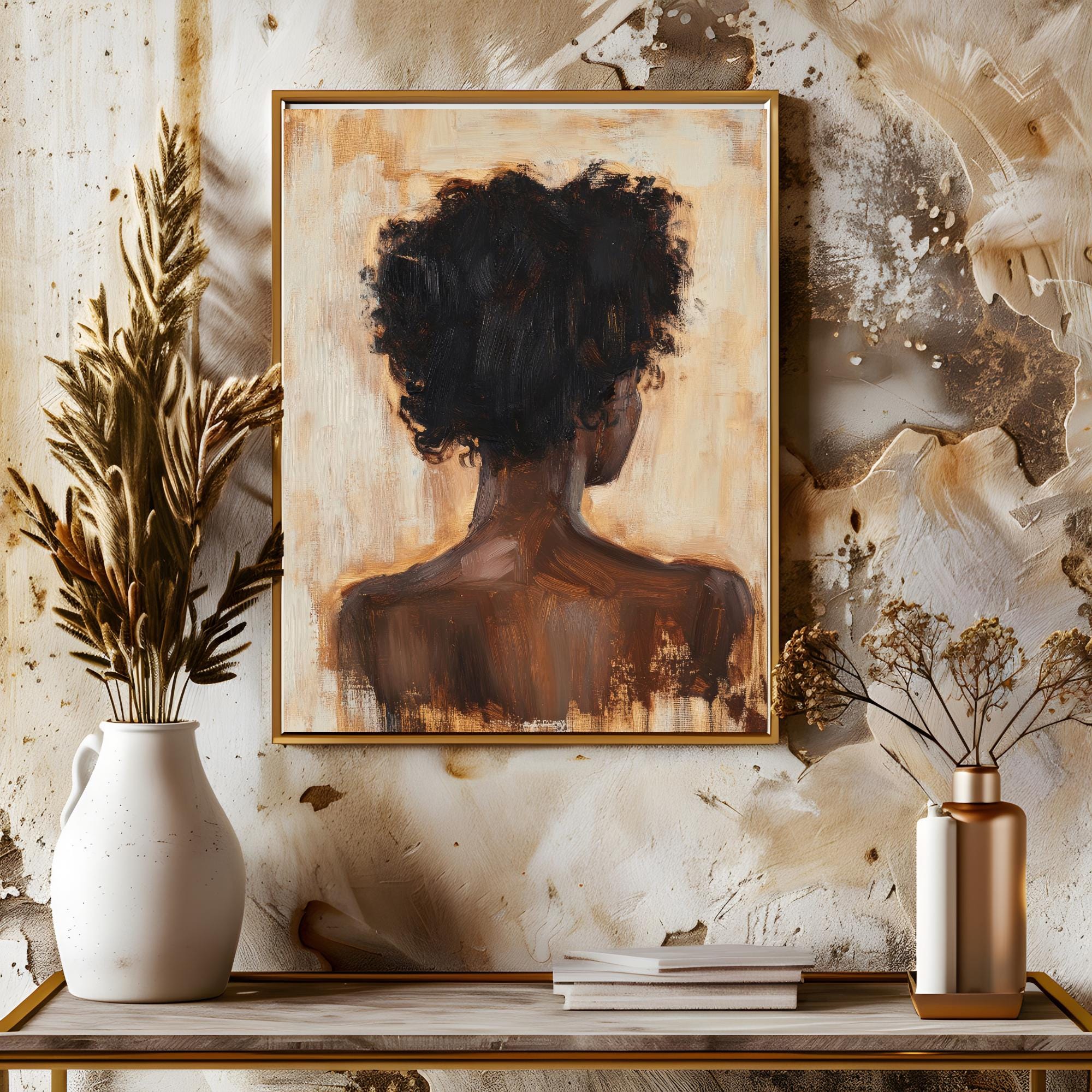 Abstract Black Woman Printable Wall Art, Digital Wall Art, Trendy Wall Art