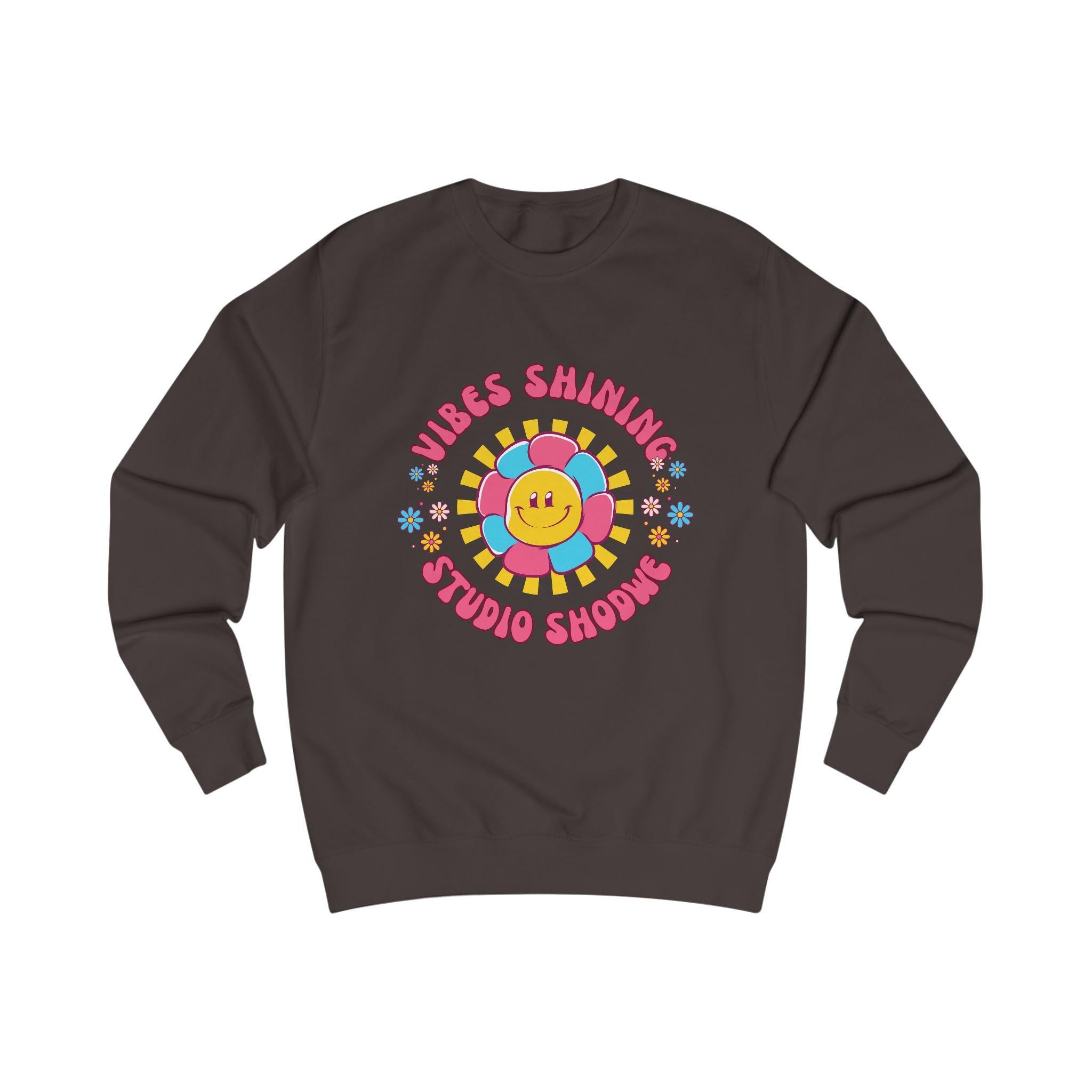 Retro Flower Power Unisex Sweatshirt, Cozy Gift, 70s Vibe, Studio Vibes, Casual Style, Trendy Apparel