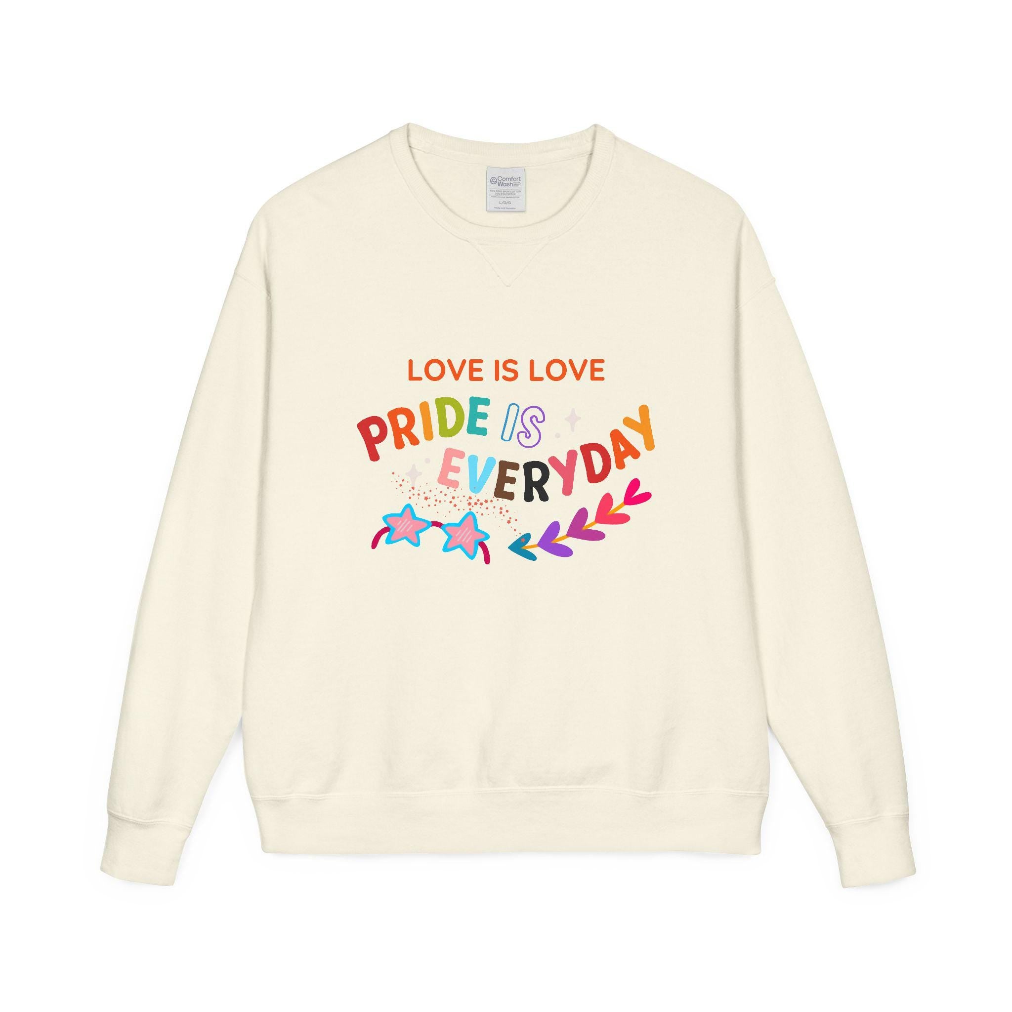 Pride Crewneck Sweatshirt - Love is Love, LGBTQ+ Apparel, Pride Month Gift, Comfortable Casual Wear, Unisex Fashion