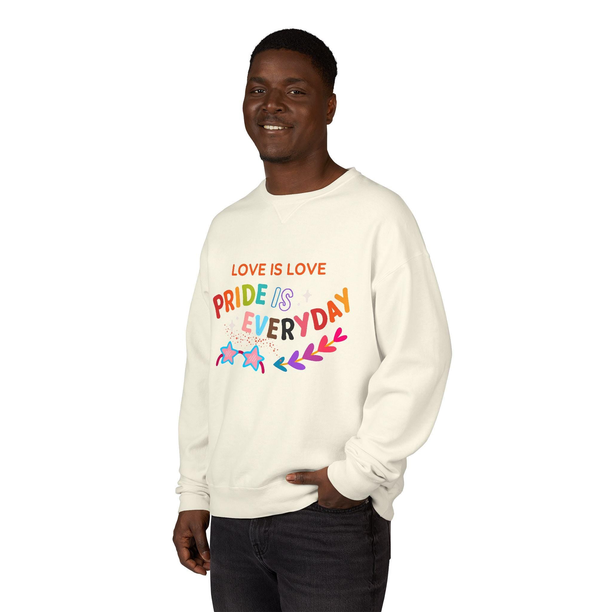Pride Crewneck Sweatshirt - Love is Love, LGBTQ+ Apparel, Pride Month Gift, Comfortable Casual Wear, Unisex Fashion