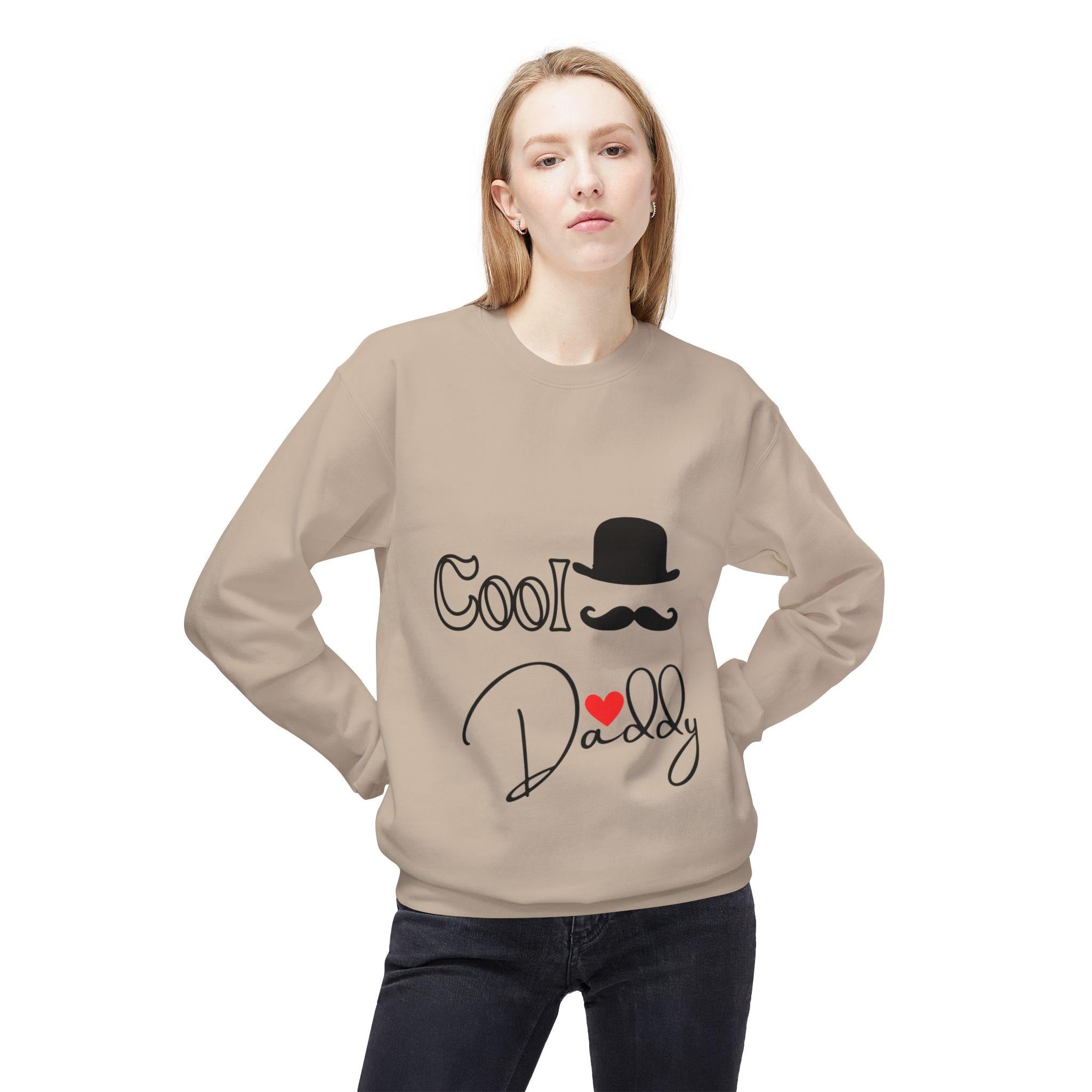 Cool Daddy Fleece Sweatshirt, Funny Dad Sweatshirt, Unisex Crewneck Sweatshirt, Gift for Father's Day, Casual Hoodie Alternative