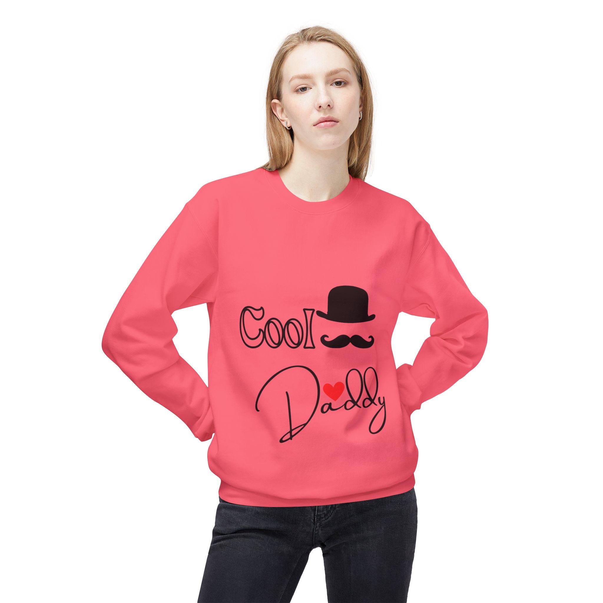 Cool Daddy Fleece Sweatshirt, Funny Dad Sweatshirt, Unisex Crewneck Sweatshirt, Gift for Father's Day, Casual Hoodie Alternative