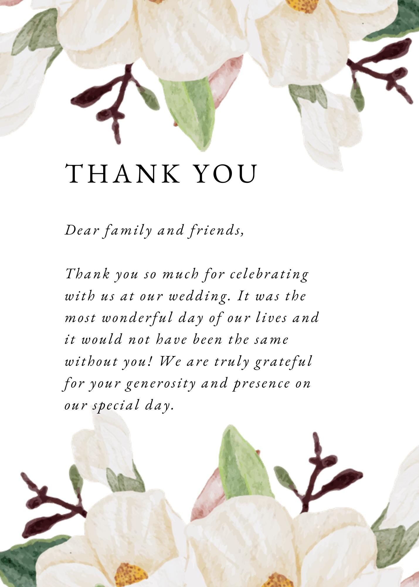 Floral Wedding Invitation & Thank You Card Set | Magnolia Editable Template | Printable Rustic Wedding Stationery | Boho Wedding Suite