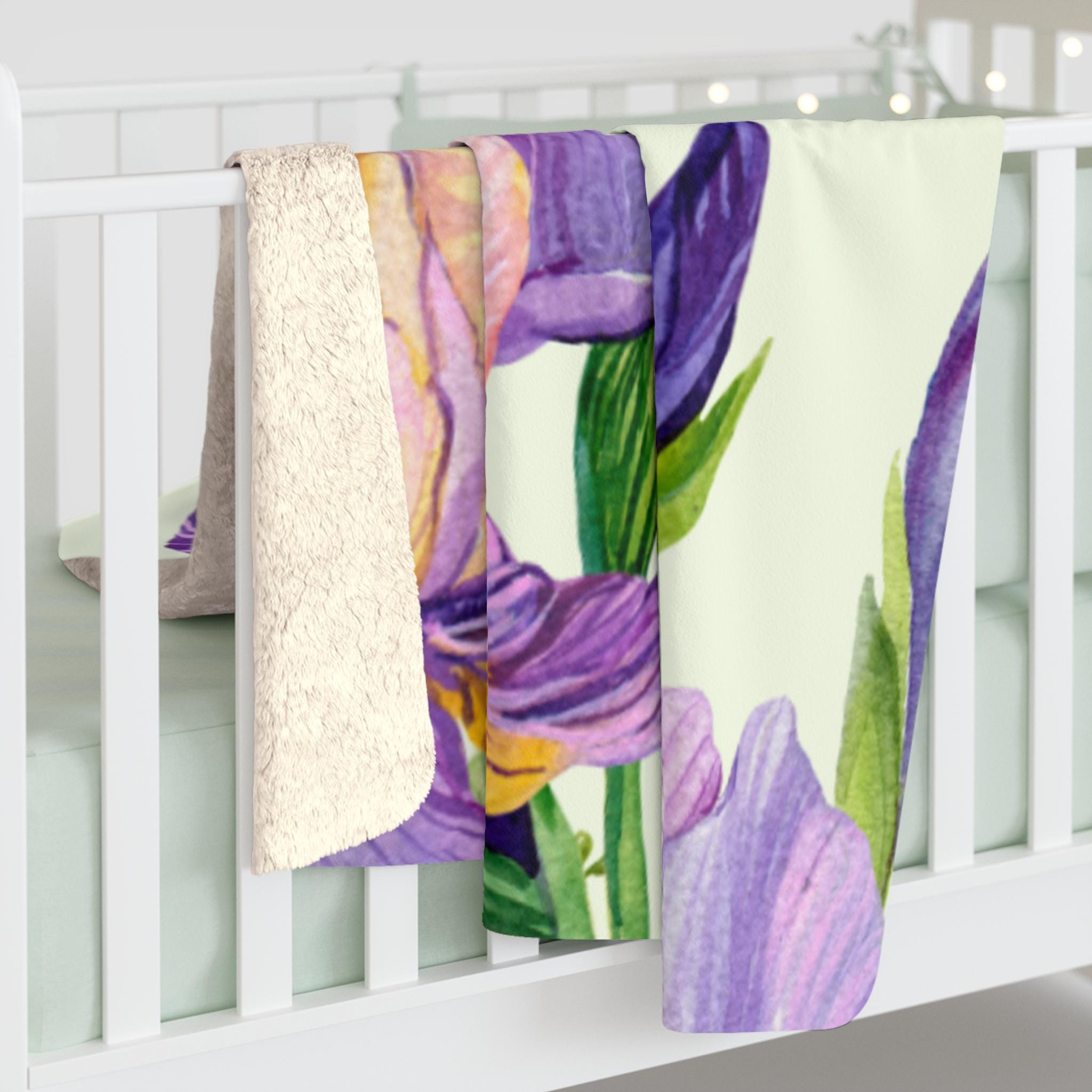 Cozy Floral Sherpa Fleece Blanket - Soft Embrace for Home, Perfect Gift for All Occasions, Winter Warmth, Bed and Couch Decor