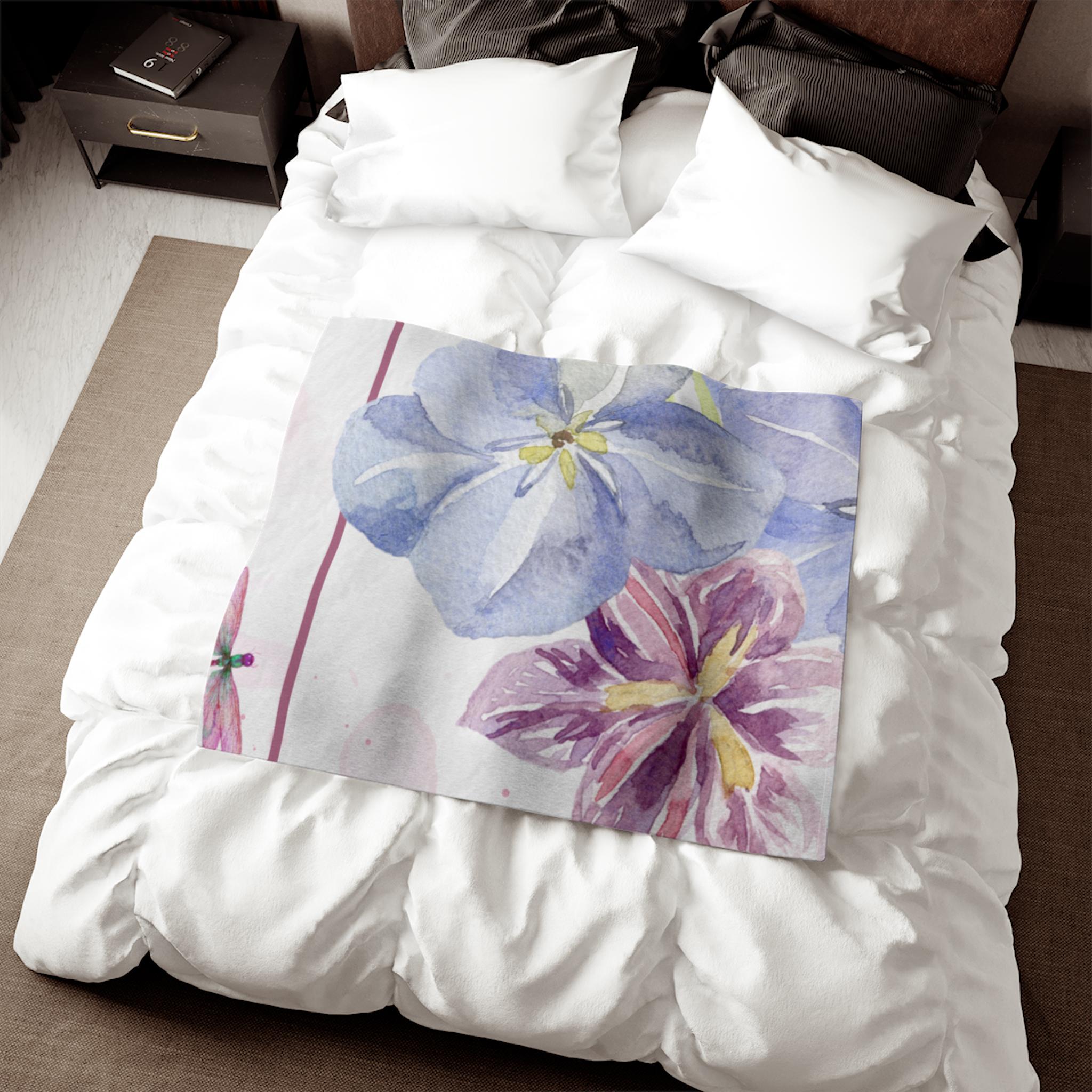 Cozy Floral Sweatshirt Blanket | Soft Throw for Home, Couch Decor, Gift for Her, Boho Style, Indoor Comfort